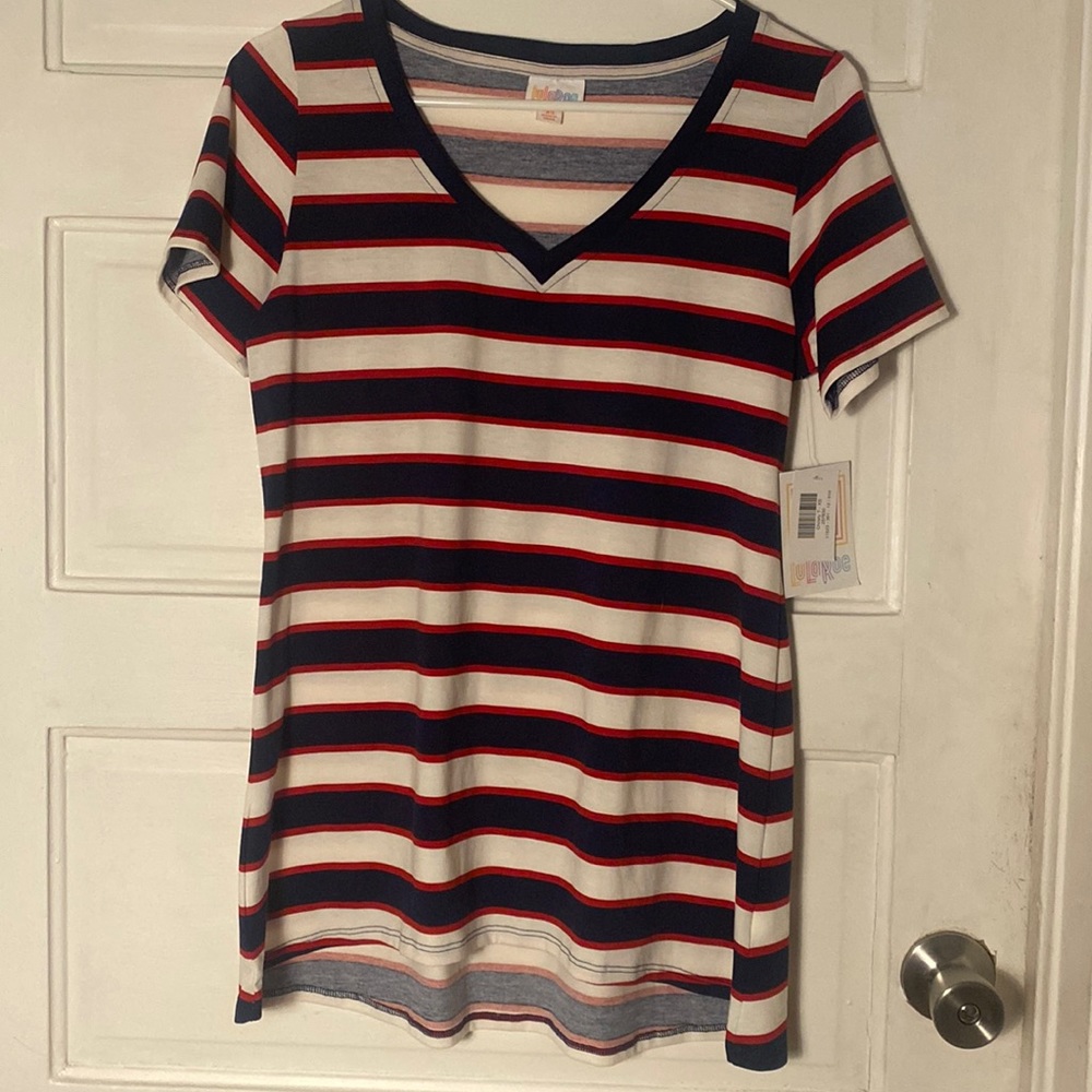 NWT Lularoe Christy XS red, white & blue stripes